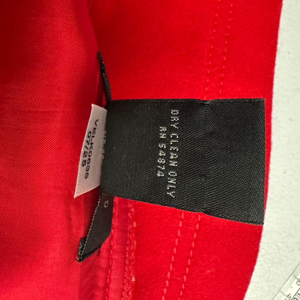 The Limited Womens Preppy Mini Skirt Size 4 Schoolgirl Mod Buckles Bold Red - Picture 4 of 7